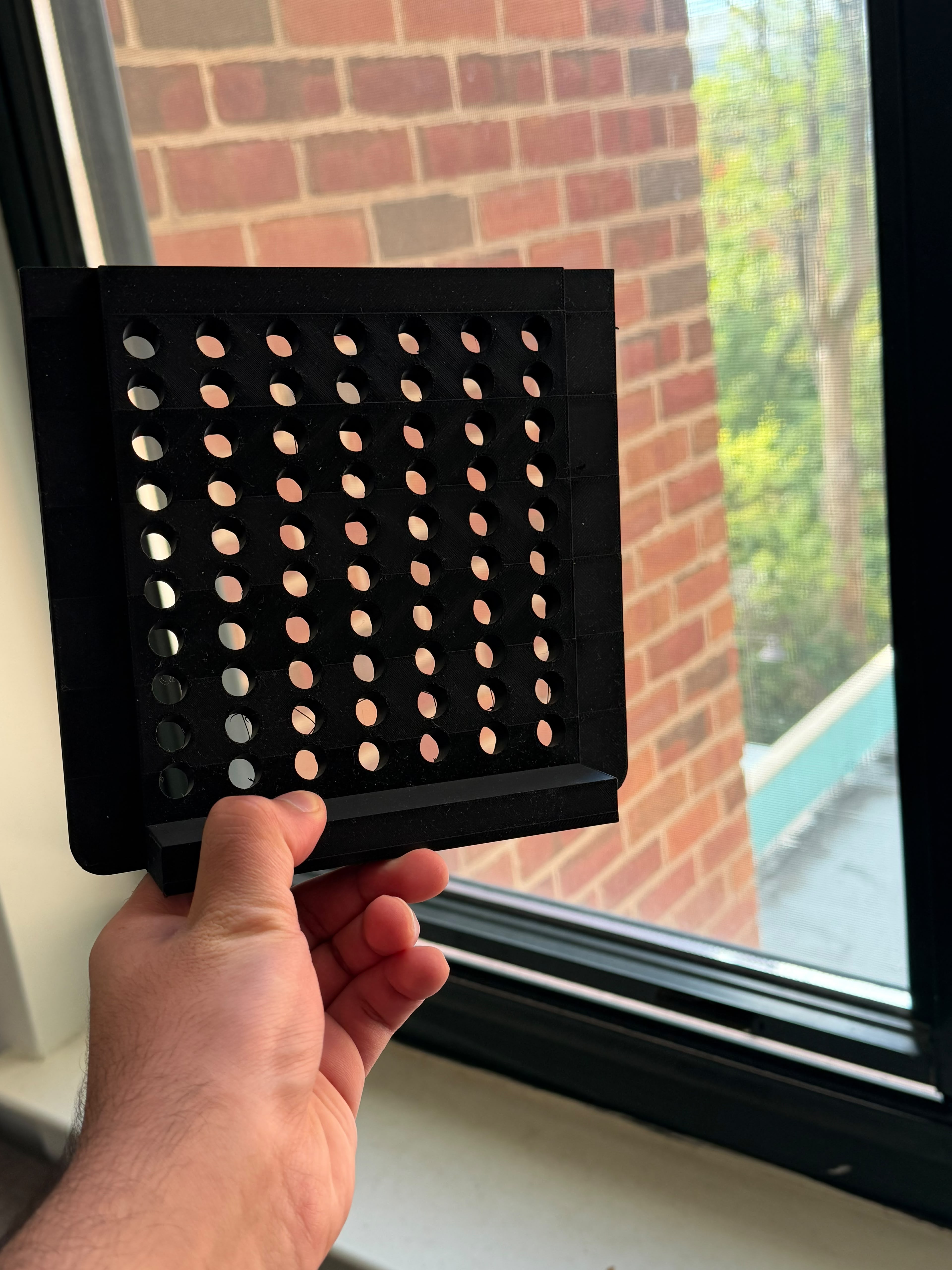 Custom 3D-printed vent cover designed in SolidWorks